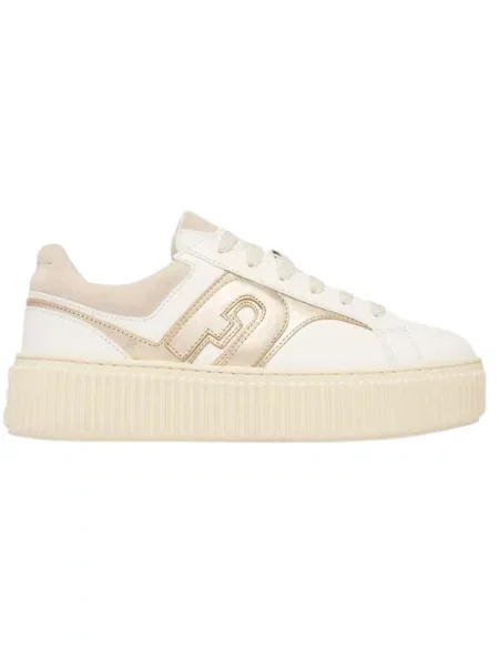 Sneakersy Furla sznurowane skórzane białe