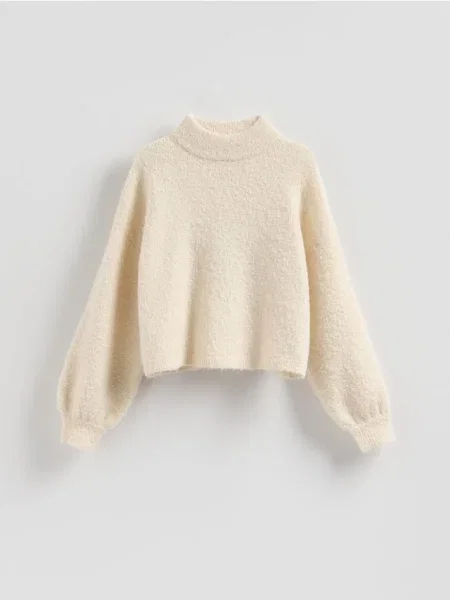 Reserved Pulover cu mâneci bufante nude