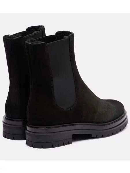 Botine chelsea Gianvito Rossi din piele de căprioară negru