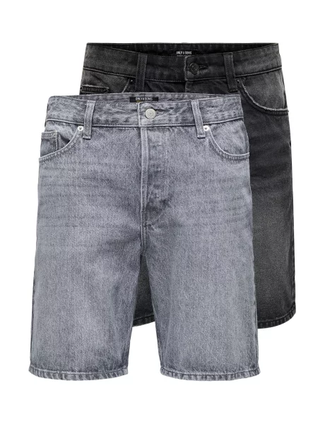 Only & Sons Farmer ONSEDGE szürke farmer fekete