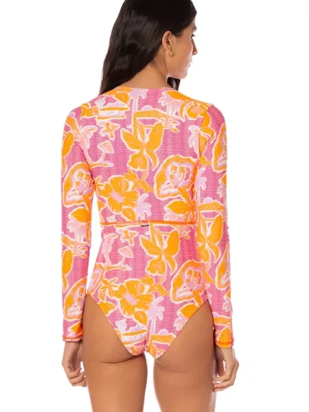 Maaji plavky s dlhým rukávom dámske Flamingo Glow Trition oranžová