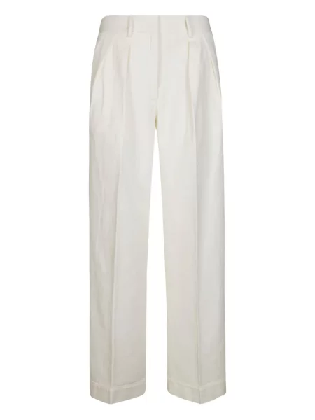 Pantaloni Forte_forte plisate alb