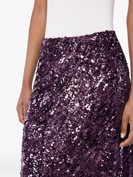 Fusta maxi Rabanne cu paiete violet
