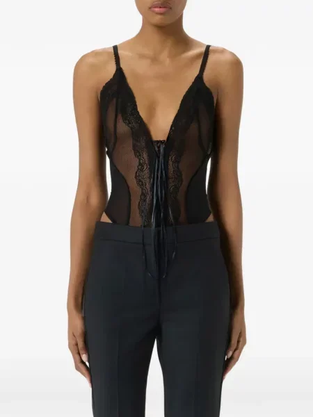 Body Blumarine din dantelă negru