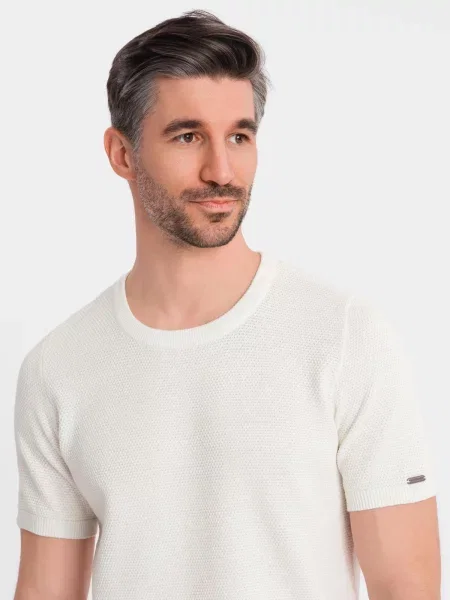 Pletené tričko Ombre biela