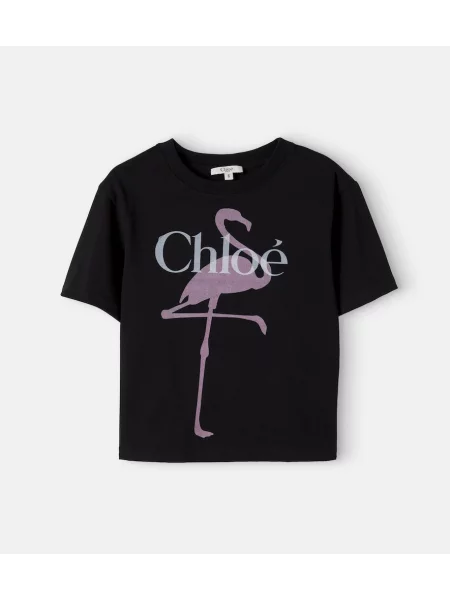 Gyerek póló Chloe fekete