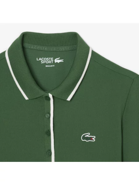 Lacoste Tenisowa Koszulka Polo Z Regulacją Ciepła O Regularnym Kroju zielona