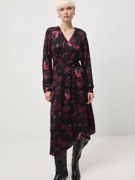 Medicine sukienka multicolor midi rozkloszowana