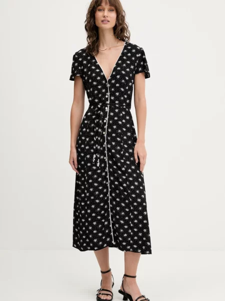 Tommy Jeans rochie midi evazați negru