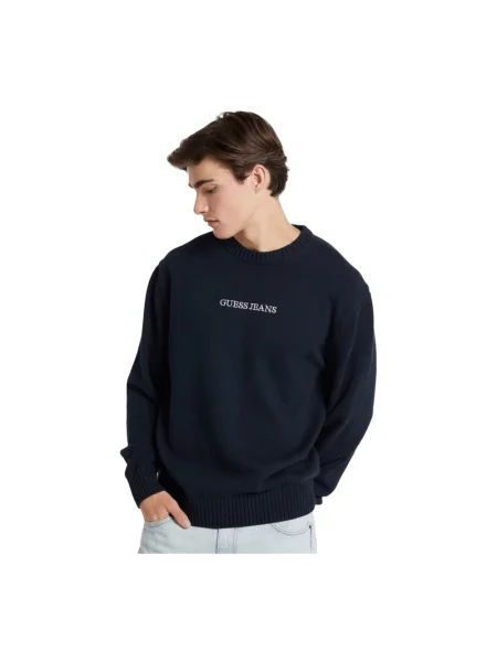 Guess Jeans sweter granatowy
