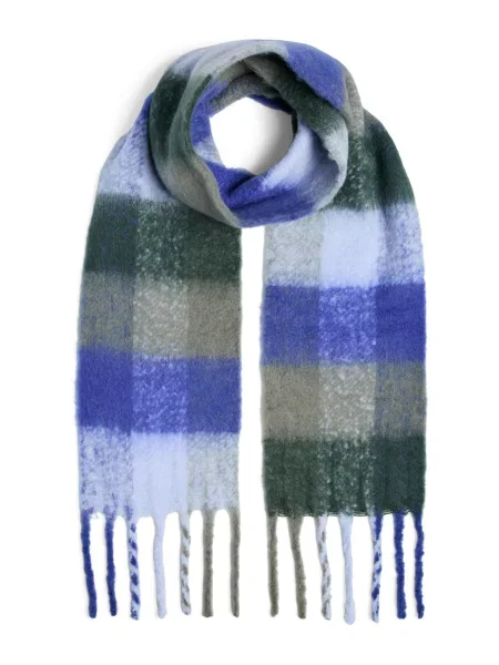 PIECES Fular PCBEA albastru / kaki / verde închis alb