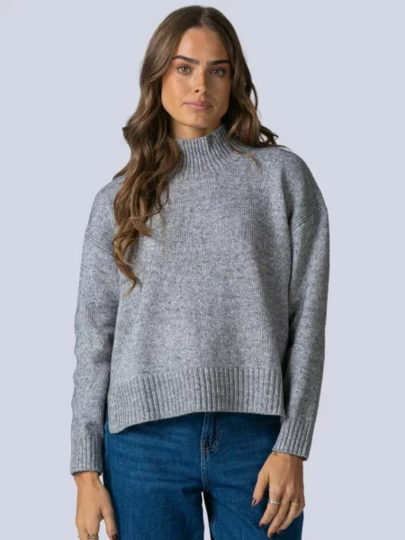 TEESHOPPEN Pulover Emma Knit gri