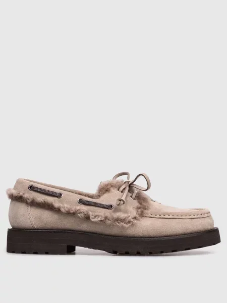 Замшеві лофери Brunello Cucinelli бежеві