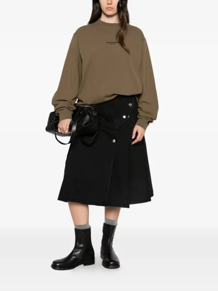 Lung tricou Alexander Wang cu autograf verde