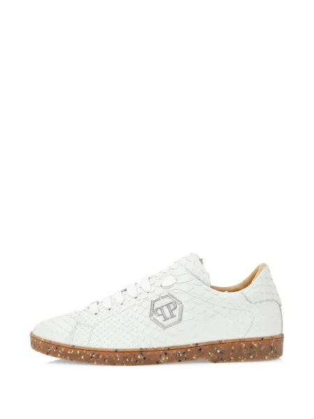 Sneakerși Philipp Plein din piele alb