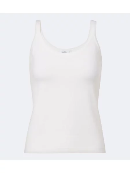 Top Max Mara de lână alb