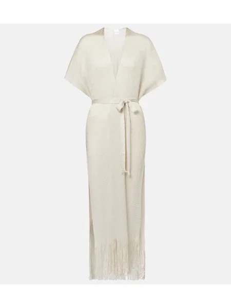 Бански Max Mara Beachwear с ресни бежово