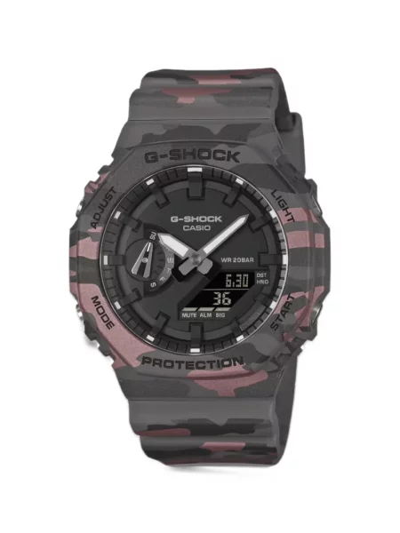 Satovi Casio s printom s camo uzorkom crna