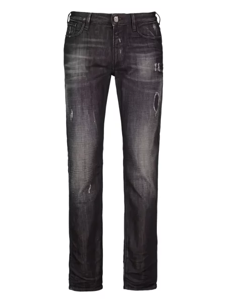 Blugi Emporio Armani zdrențuiți negru