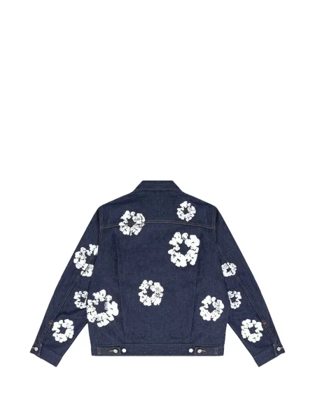 Gėlėtas džinsinė striukė Denim Tears mėlyna