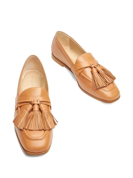 Pantofi loafer Stuart Weitzman din piele maro