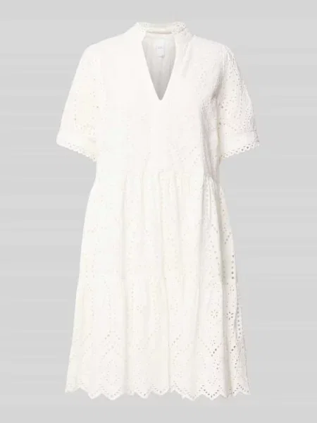 Sukienka mini z haftem angielskim model Holi' Y.a.s biała