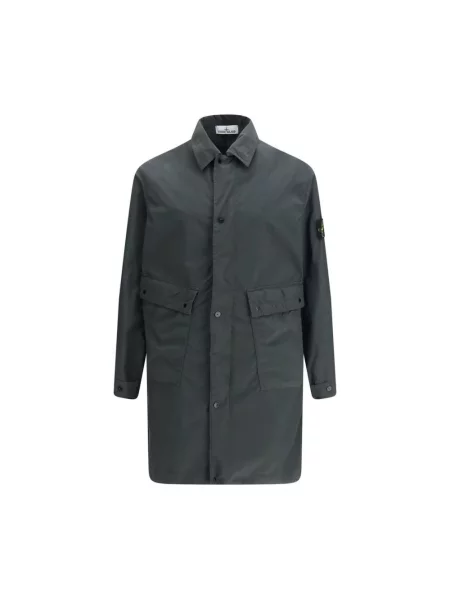 Płaszcz Stone Island z kamieniami szary