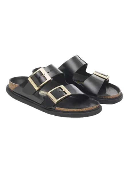 Klapki Birkenstock skórzane czarne