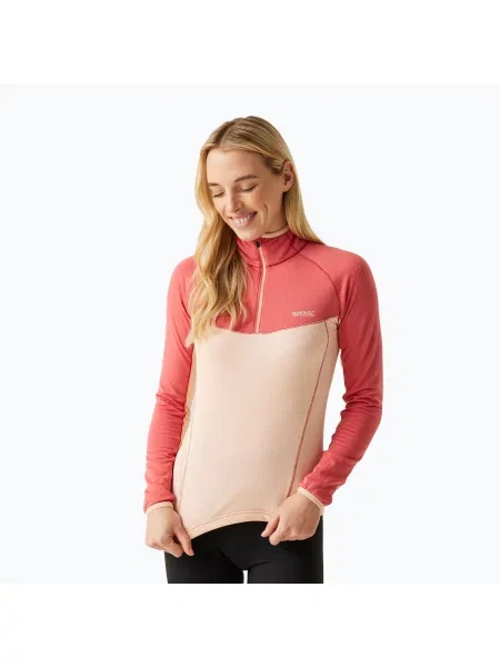 Mikina REGATTA Hepley mineral red/peach parfait marl červená