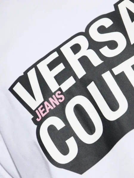 Tricou Versace Jeans Couture cu imagine alb