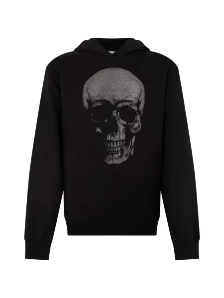 Hanorac cu glugă Philipp Plein cu imagine negru