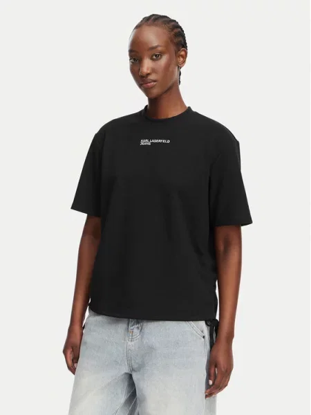 Тениска Karl Lagerfeld Jeans черно