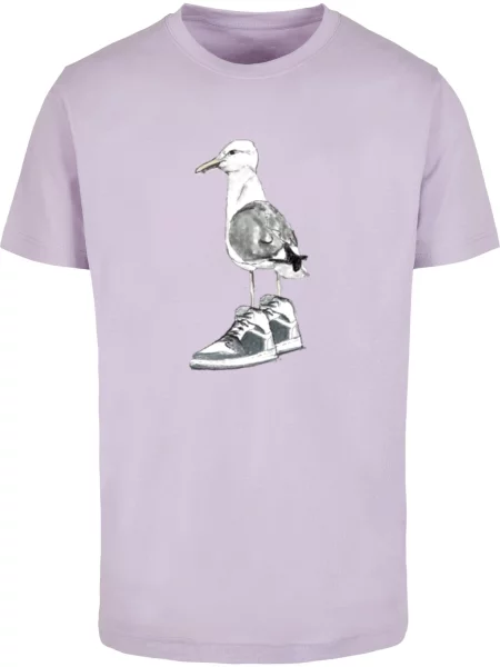 Mister Tee Tricou mov deschis / negru alb
