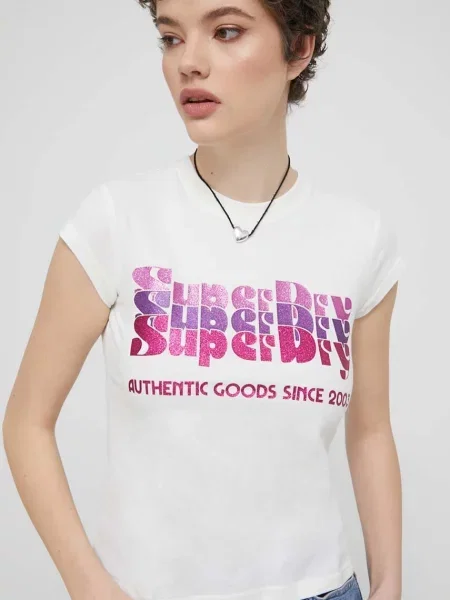 Тениска Superdry бежово