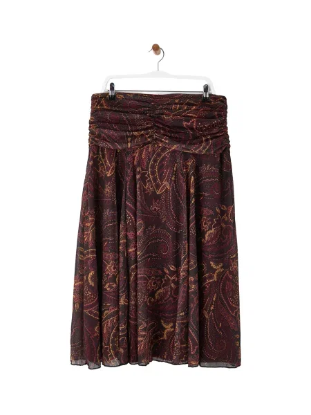 Trendyol Curve Fustă maro închis / miere galben