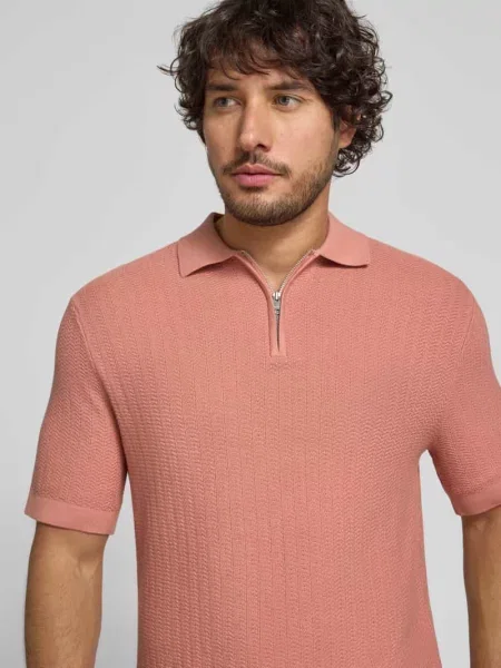 Koszulka polo o kroju regular fit z czystej bawełny ekologicznej model CRAN' Selected Homme