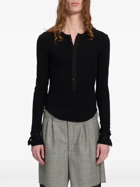 Tricou Ann Demeulemeester tricotate negru