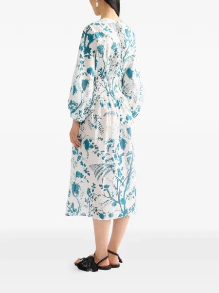 Rochie midi Erdem cu imagine alb