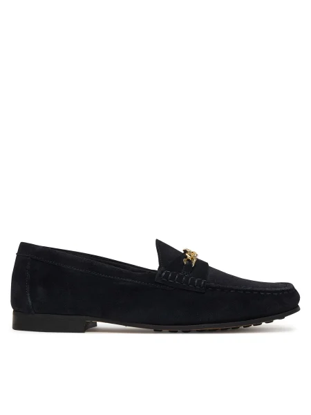 Tommy Hilfiger Mokaszin Th Chain Suede Loafer sötétkék