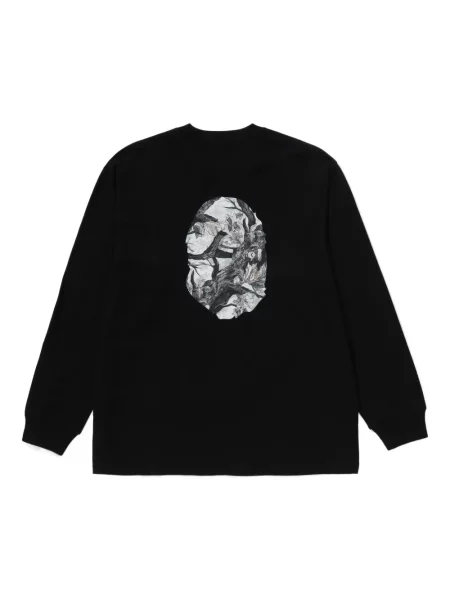 Tricou A Bathing Ape® cu imagine lung negru