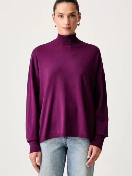 Trussardi pulover pentru femei cu vâscoză violet