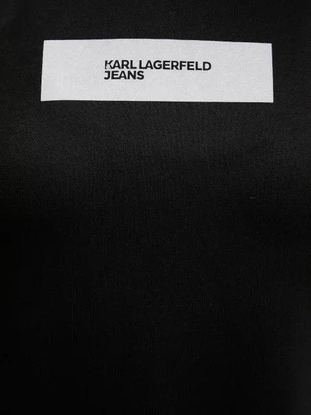 Свитер Karl Lagerfeld Jeans с капюшоном с принтом черный
