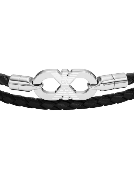 Emporio Armani férfi bőr karkötő Eagle Logo
