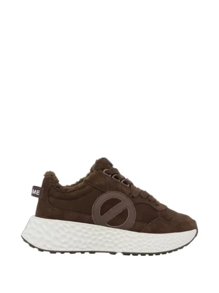 Sneakerși No Name din piele de căprioară maro