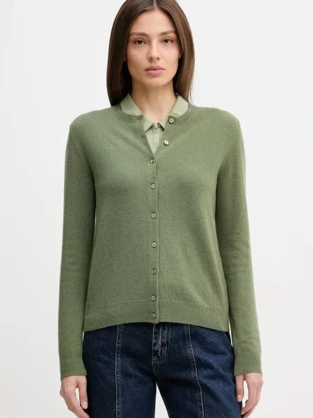 United Colors of Benetton kardigan wełniany zielony