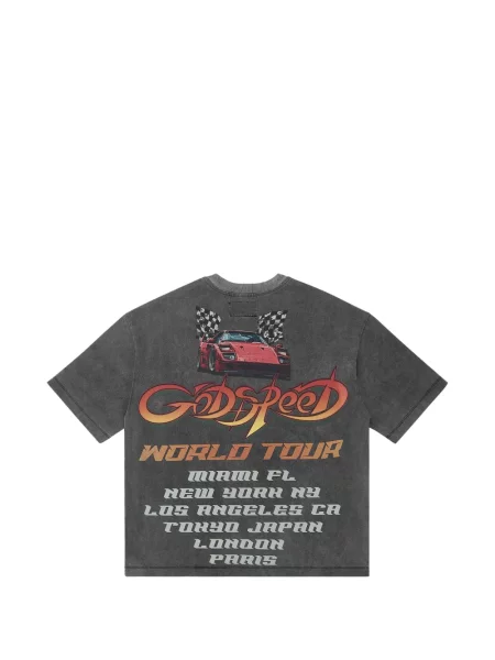 Tricou Godspeed cu imagine gri