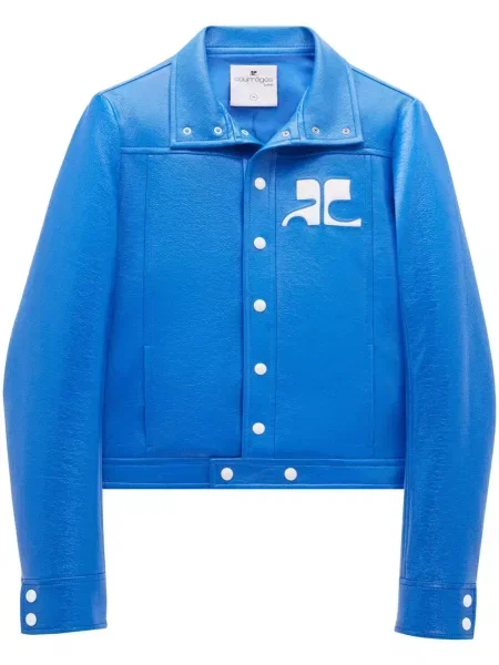 Geanta de piele Courreges albastru