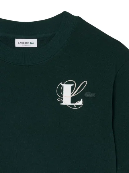 Tricou Lacoste cu broderie verde