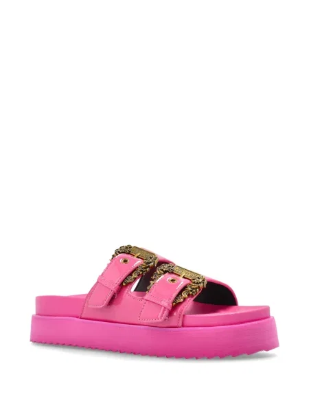 Remenčić sandale Versace Jeans Couture sa kopčom ružičasta