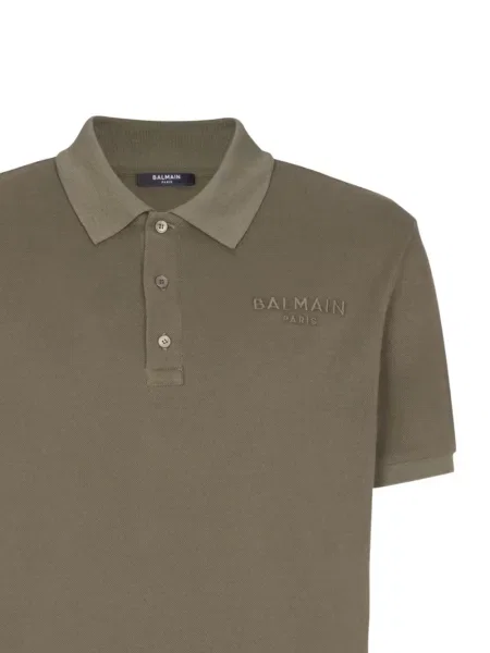 Tricou polo Balmain cu autograf verde